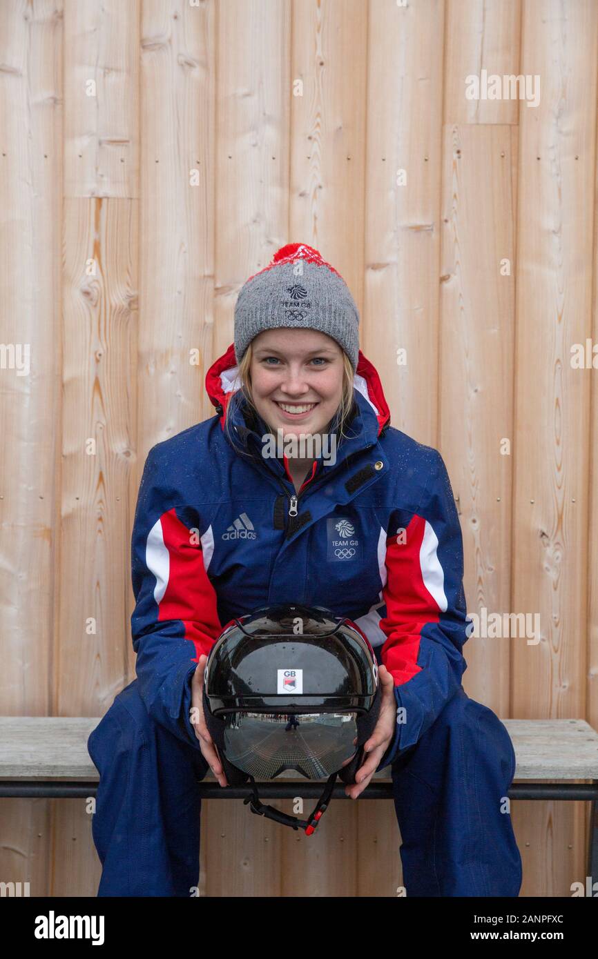 Team GB Mani Cooper (16) beim Nordic Combined Training bei den Jugend-Olympischen Spielen in Lausanne 2020 am 17. Januar 2020 bei den Les Tuffes in Frankreich Stockfoto