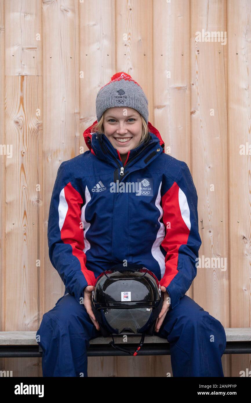 Team GB Mani Cooper (16) beim Nordic Combined Training bei den Jugend-Olympischen Spielen in Lausanne 2020 am 17. Januar 2020 bei den Les Tuffes in Frankreich Stockfoto