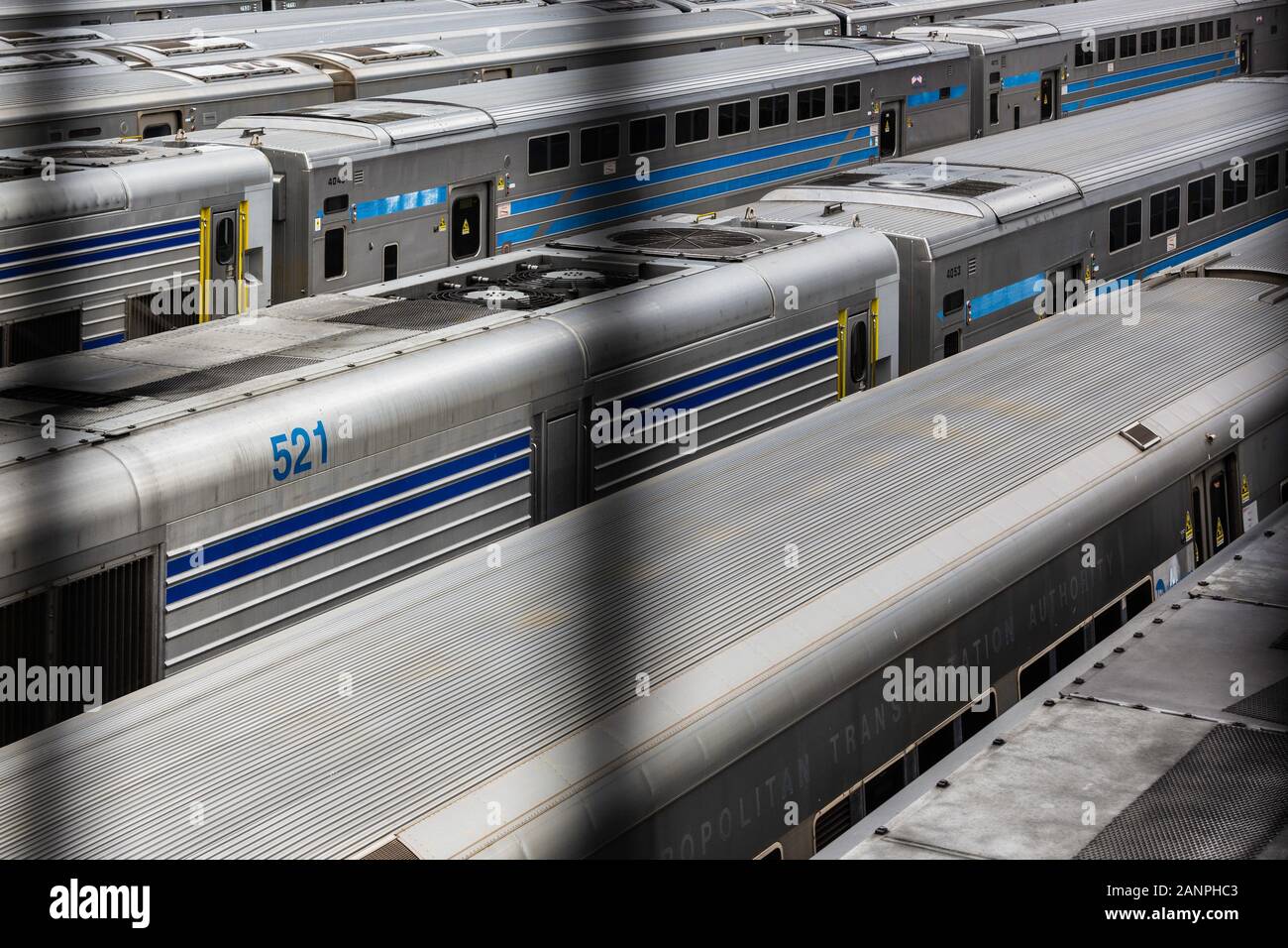 New York Subway Depot Stockfoto