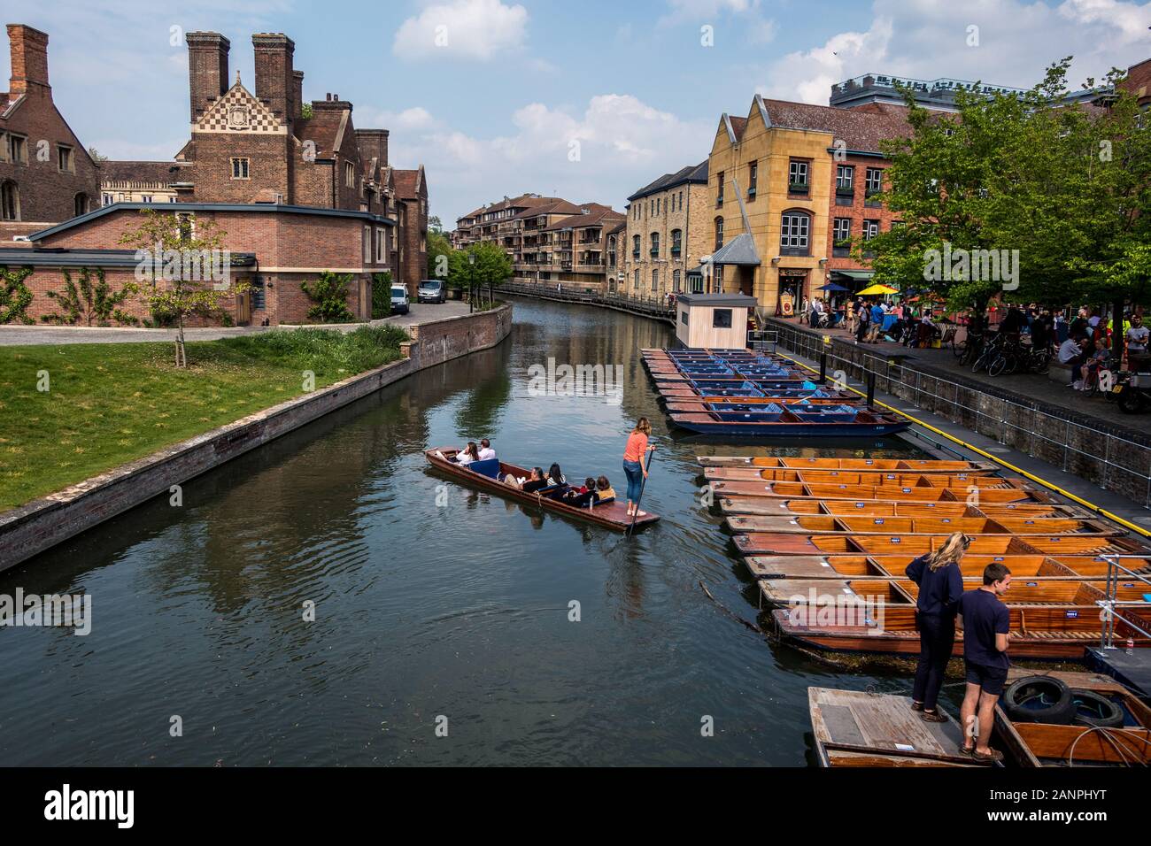 Bootfahren auf dem Fluss Cam Cambridge Stockfoto