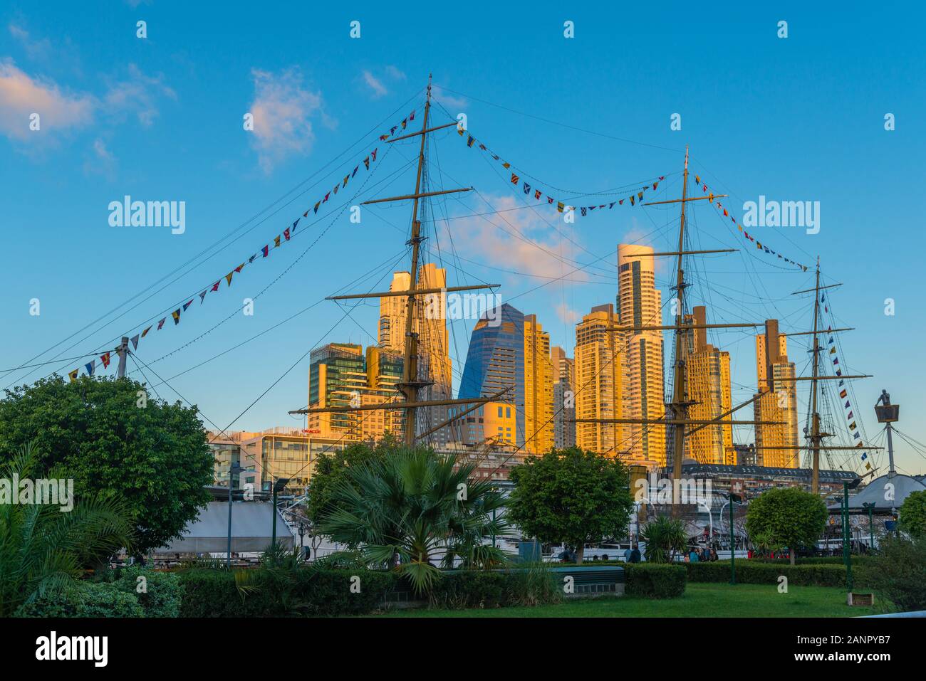 Neue und exklusive Hafenviertel Puerto Madero, Zustand der Hauptstadt Buenos Aires, Argentinien, Lateinamerika Stockfoto