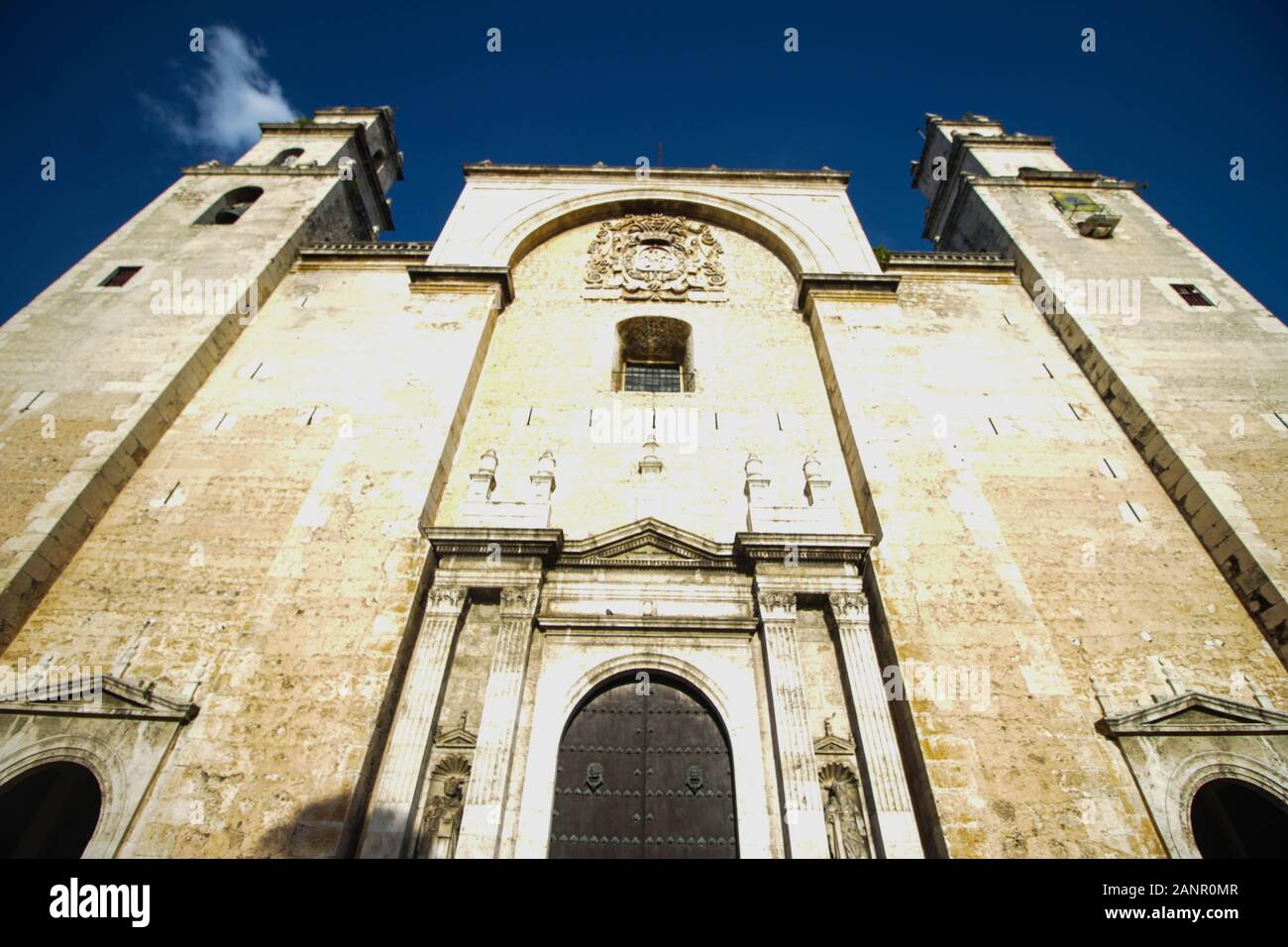 Kirche San Ildefonso im Bundesstaat Merida, Yucatan Stockfoto