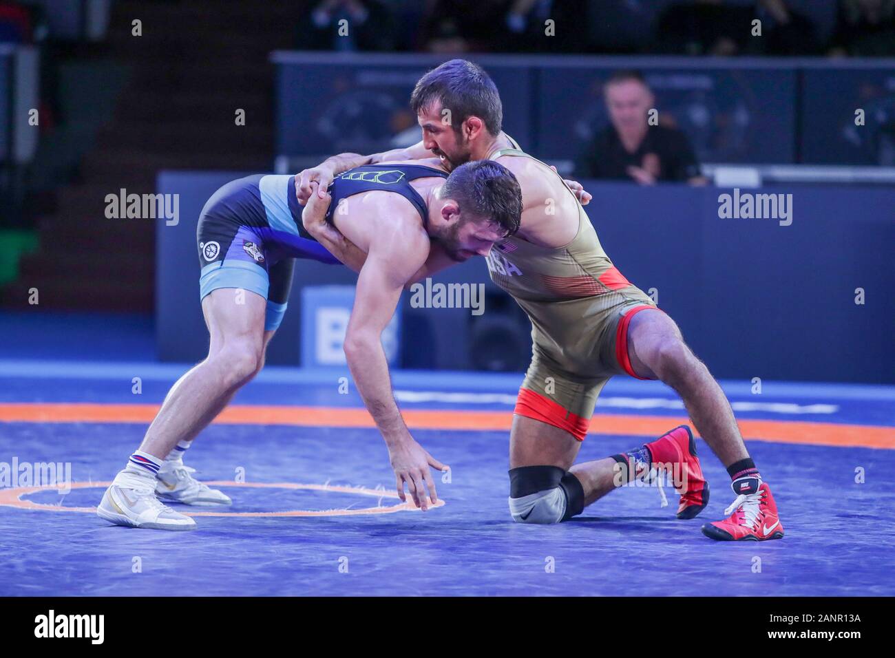 Rom, Italien, 18. Jan 2020, Joseph daniel Colom (USA) vs Thomas patrick Gilman (USA) Kategorie fs 57 kg während Ranking Reihe internationale Turnier - Ringen - Credit: LPS/Luigi Mariani/Alamy leben Nachrichten Stockfoto