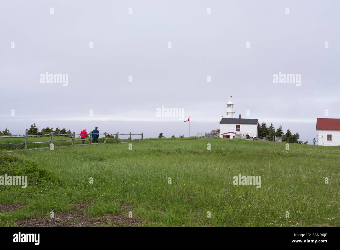 Hummer Cove Head Lighthouse - Parks Kanada Gros Morne National Park, Rocky Harbour, Neufundland, Kanada. Stockfoto