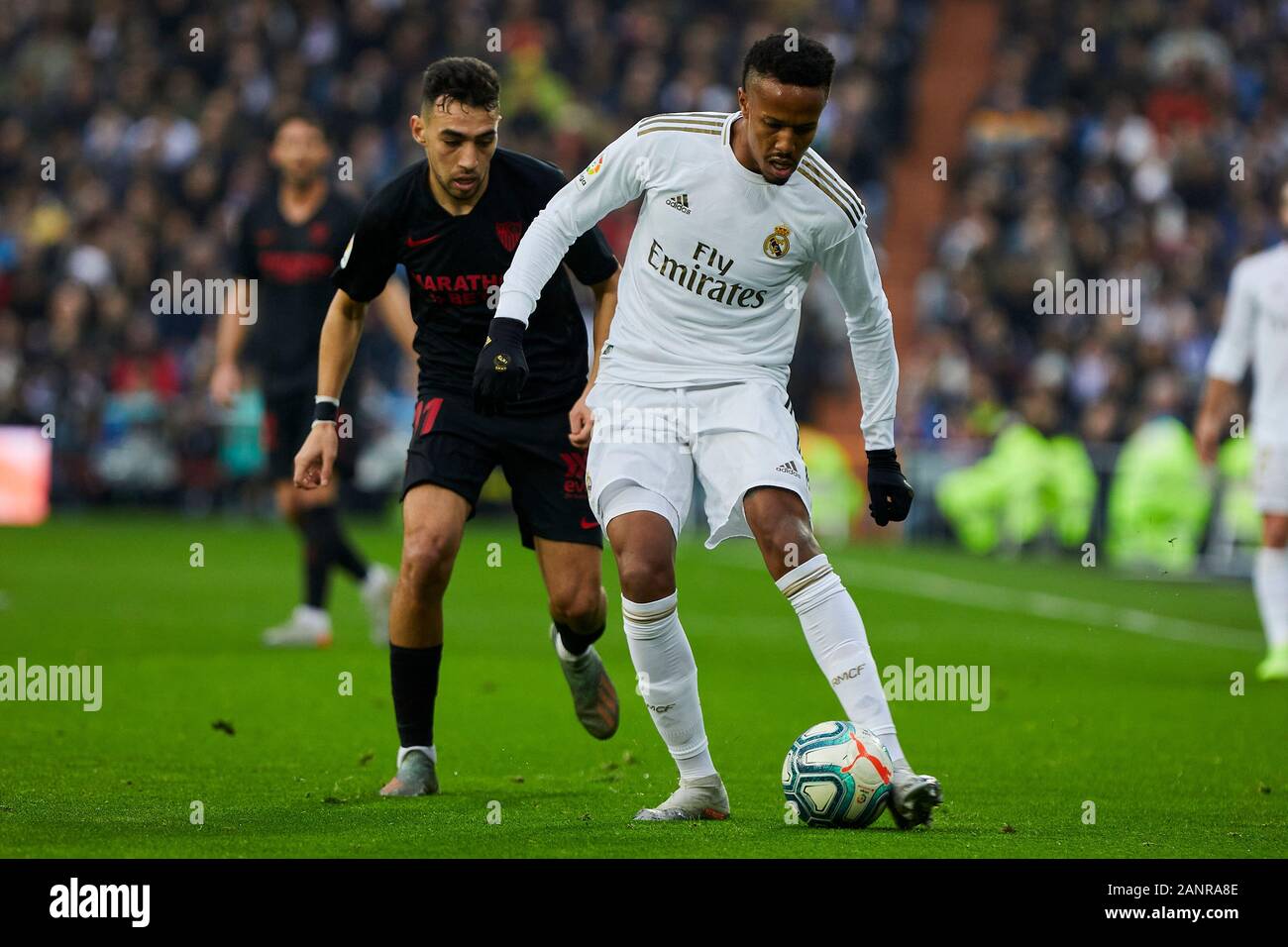 Madrid Spanien 18 Jan 2020 Eder Militao Von Real Madrid Und Munir El Haddadi Der Fc