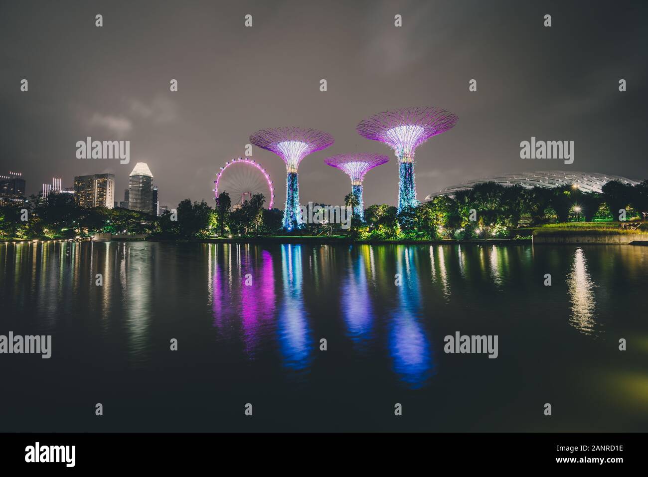 Die supertrees an der Marina Bay in Singapur Stockfoto
