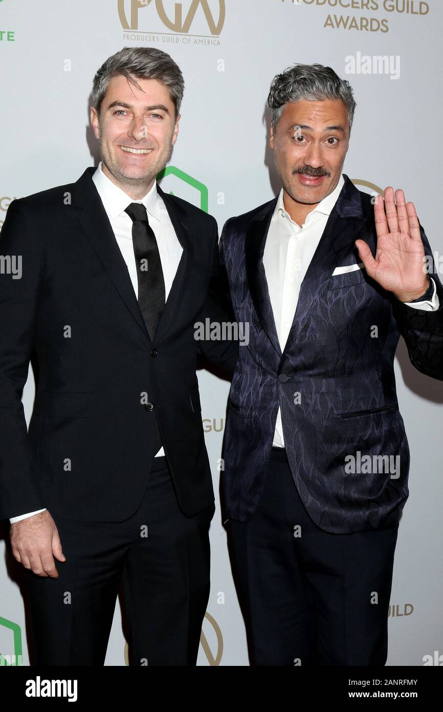 Januar 18, 2020, Los Angeles, CA, USA: LOS ANGELES - Jan 18: carthew Neal und Taika Waititi beim Hersteller Guild Awards 2020 im Hollywood Palladium am 18. Januar 2020 in Los Angeles, CA (Credit Bild: © Kay Blake/ZUMA Draht) Stockfoto