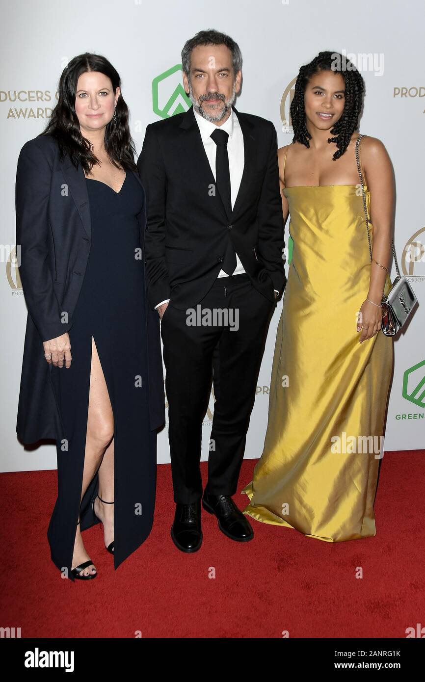 Los Angeles, USA. 18 Jan, 2020. Emma Tillinger Koskoff, Todd Phillips, Zazie Beetz walk der Teppich auf der 31. jährlichen Producers Guild Awards statt im Palladium am 18. Januar 2020 in Los Angeles, Kalifornien, USA. (Foto durch Sthanlee B. Credit: Sipa USA/Alamy leben Nachrichten Stockfoto