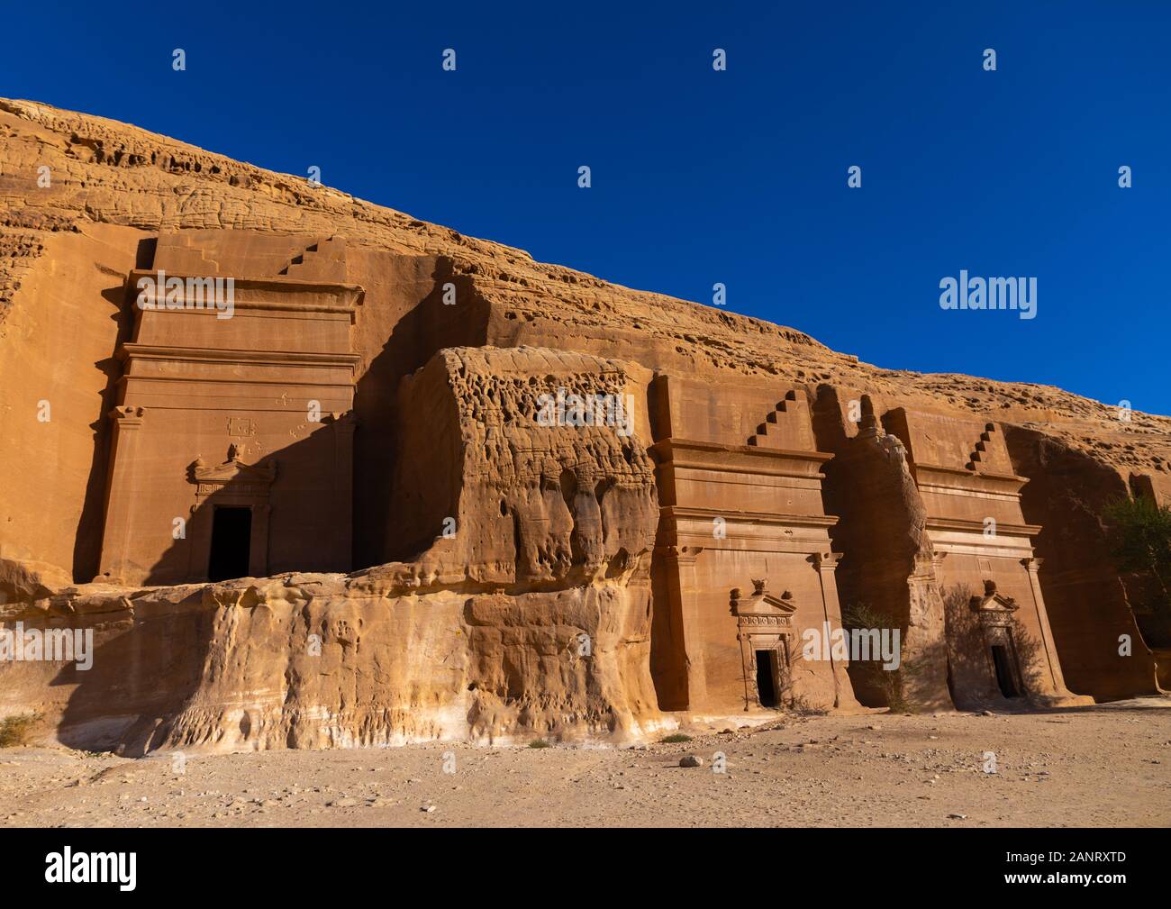 Qasr al-Bint Palast der Tochter in Madain Saleh, Al Madinah Province, Alula, Saudi-Arabien Stockfoto