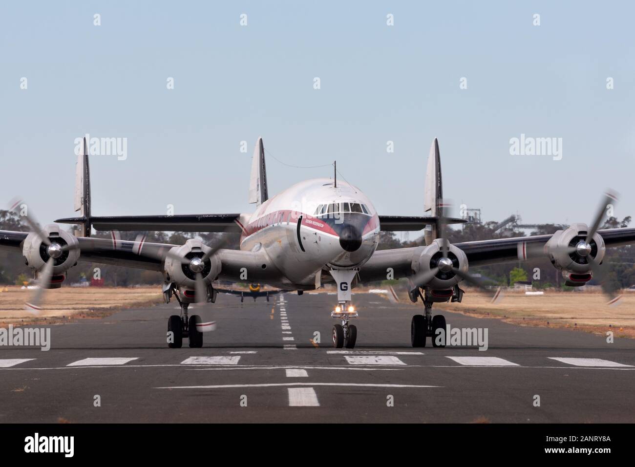 Lockheed C-121 C Super Constellation vintage airliner Flugzeug VH-EAG durch die historische Flugzeuge Restaurierung Gesellschaft betrieben. Stockfoto