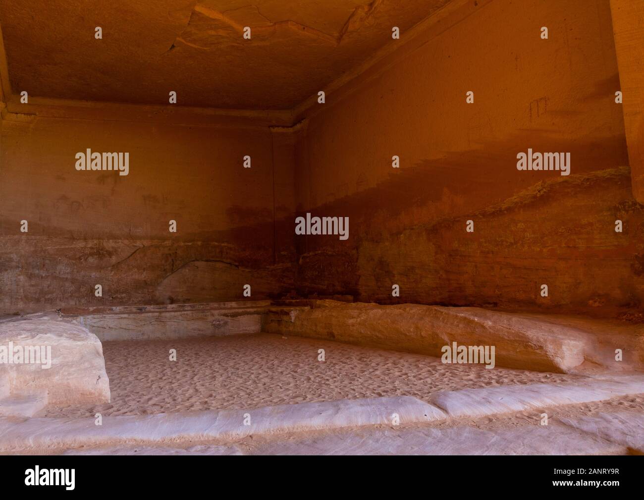 In der Jebel al-diwan Ithlib in al-Hijr archäologische Stätte von Madain Saleh, Al Madinah Province, Alula, Saudi-Arabien Stockfoto