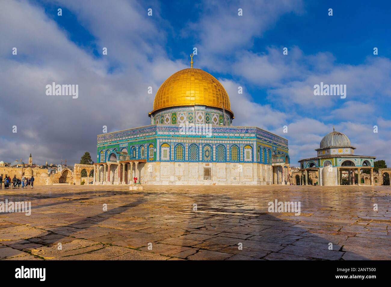 Der Felsendom und die Kuppel der Kette in Jerusalem, Israel Stockfoto