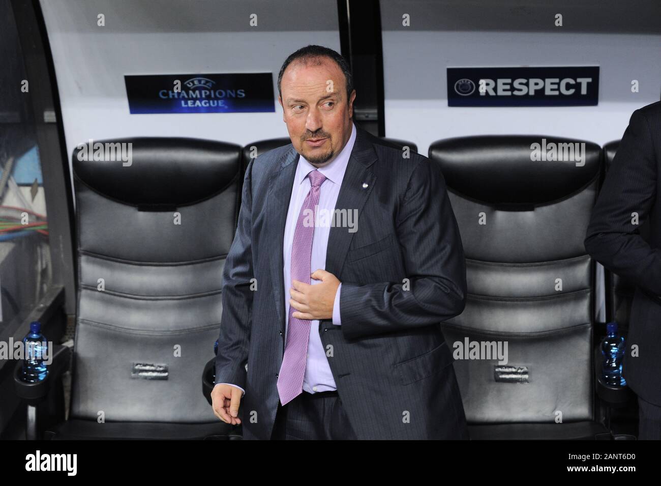 Mailand, Italien, 29. September 2010,'' San Siro Stadion, UEFA Champions League 2010/2011, FC Inter-FC Werder Bremen: Inter Trainer Rafael Benitez vor dem Spiel. Stockfoto