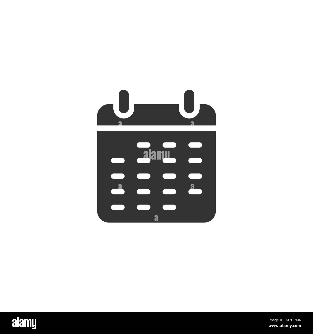 Symbol "Kalender" im flachen Stil. Agenda Vector Illustration auf weißem Hintergrund isoliert. Schedule Planner Business Konzept. Stock Vektor