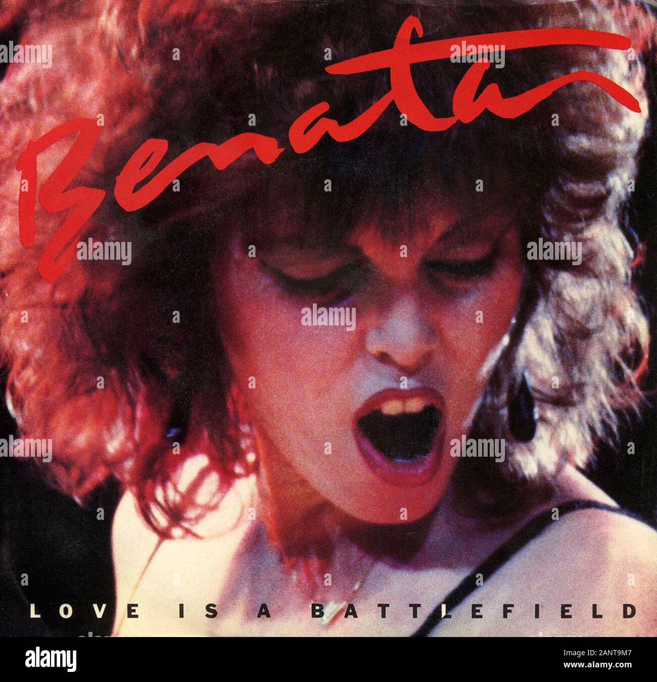 Pat Benatar - die Liebe ist ein Schlachtfeld - Classic vintage Vinyl Album Stockfoto