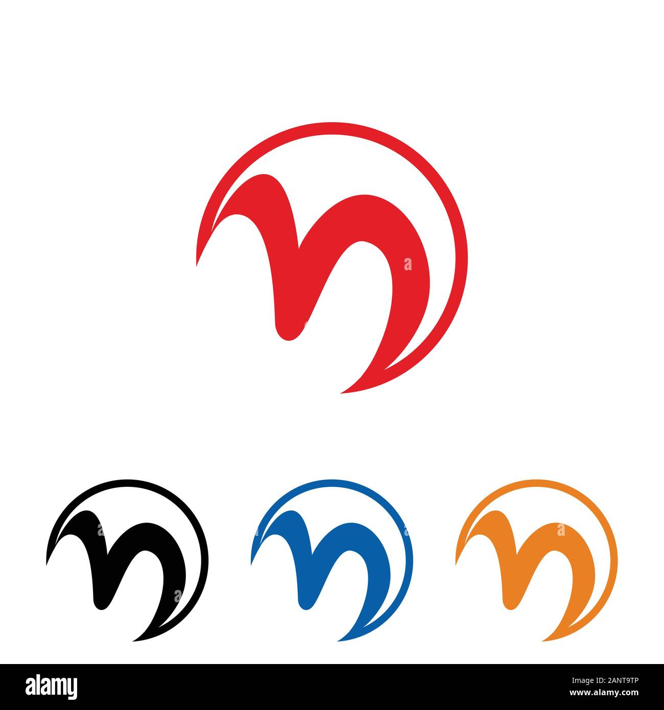 Buchstabe M Logo Icon Design vorlage. Abstrakte Symbole schreiben M. Alphabet Symbol und das Symbol vektor Illustration Stock Vektor