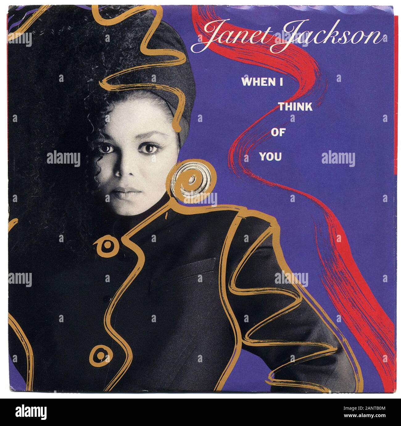 Janet Jackson - Wenn ich an Dich denke - Classic vintage Vinyl Album Stockfoto