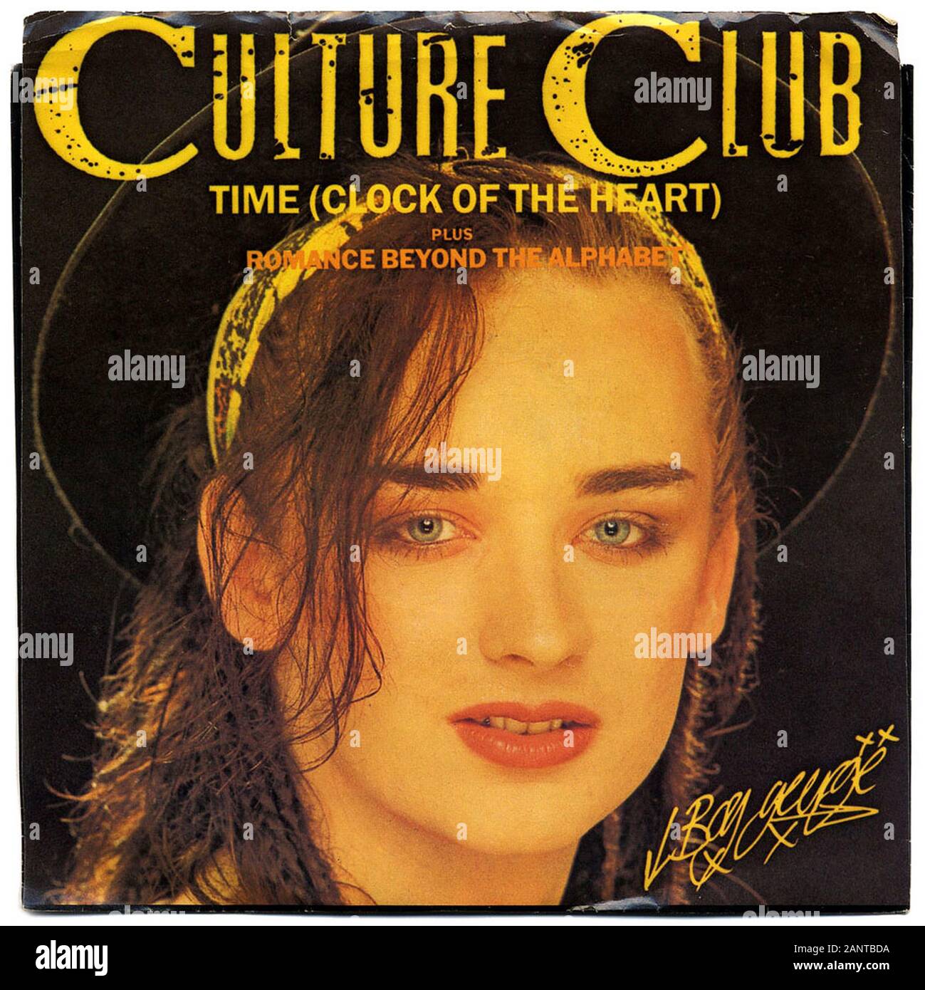 Culture Club - Zeit (Uhr des Herzens) - Classic vintage Vinyl Album Stockfoto