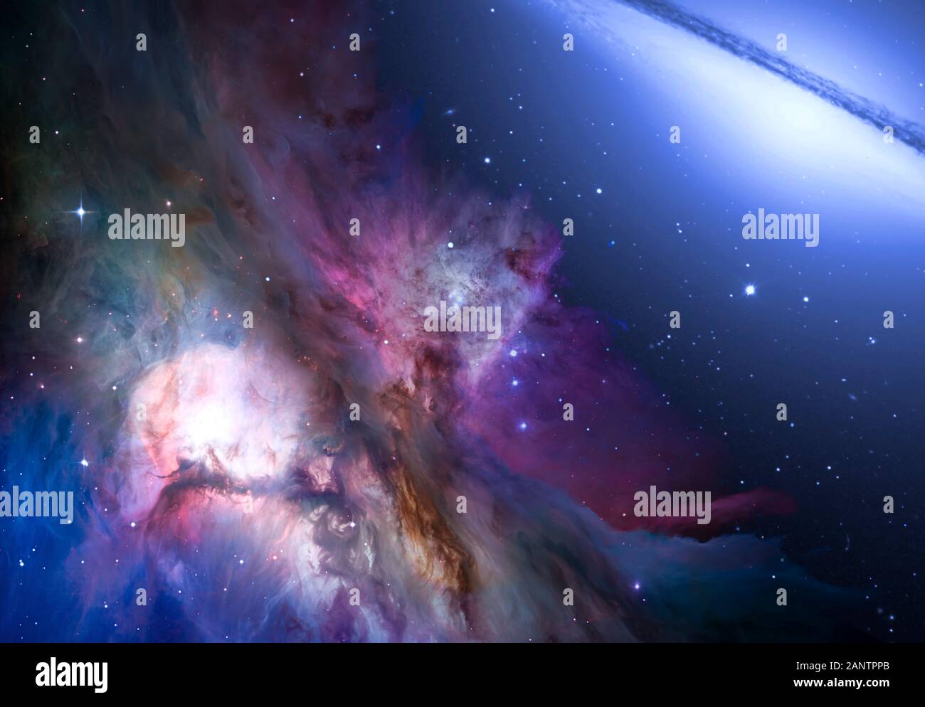 Nebel und Galaxien im Weltraum. Abstrakte Kosmos Hintergrund. Elemente dieses Bild von der NASA eingerichtet Stockfoto