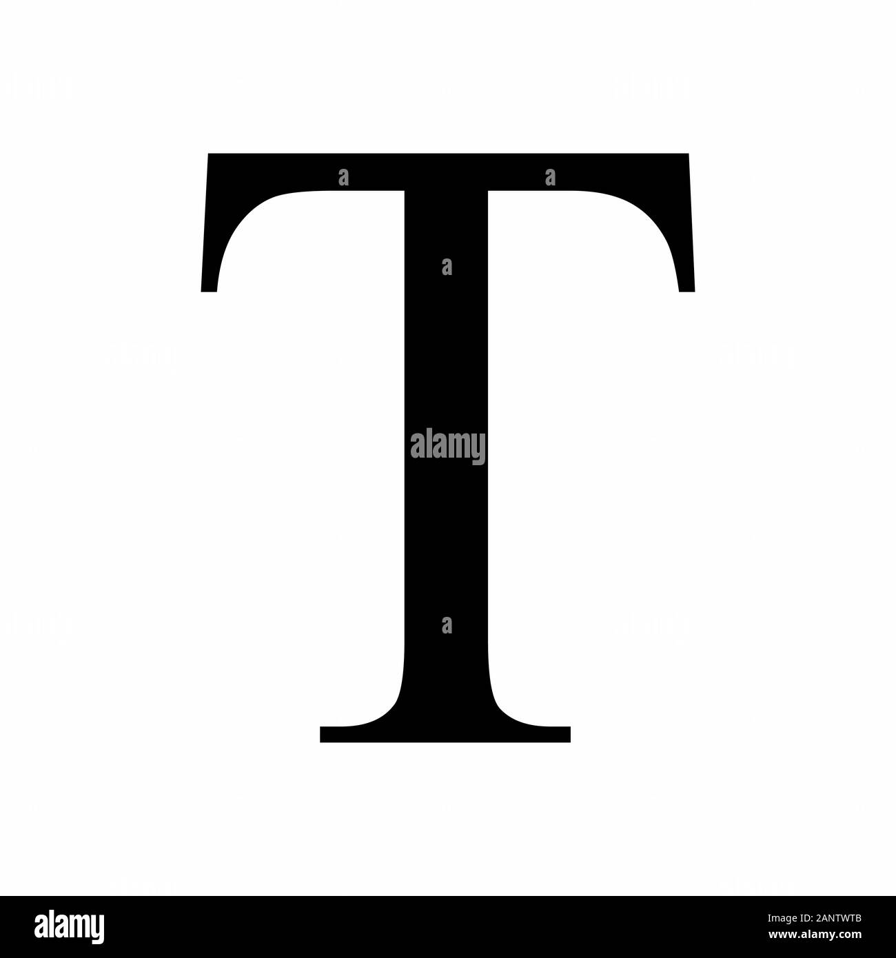 Griechische Buchstabe Tau Stock Vektor