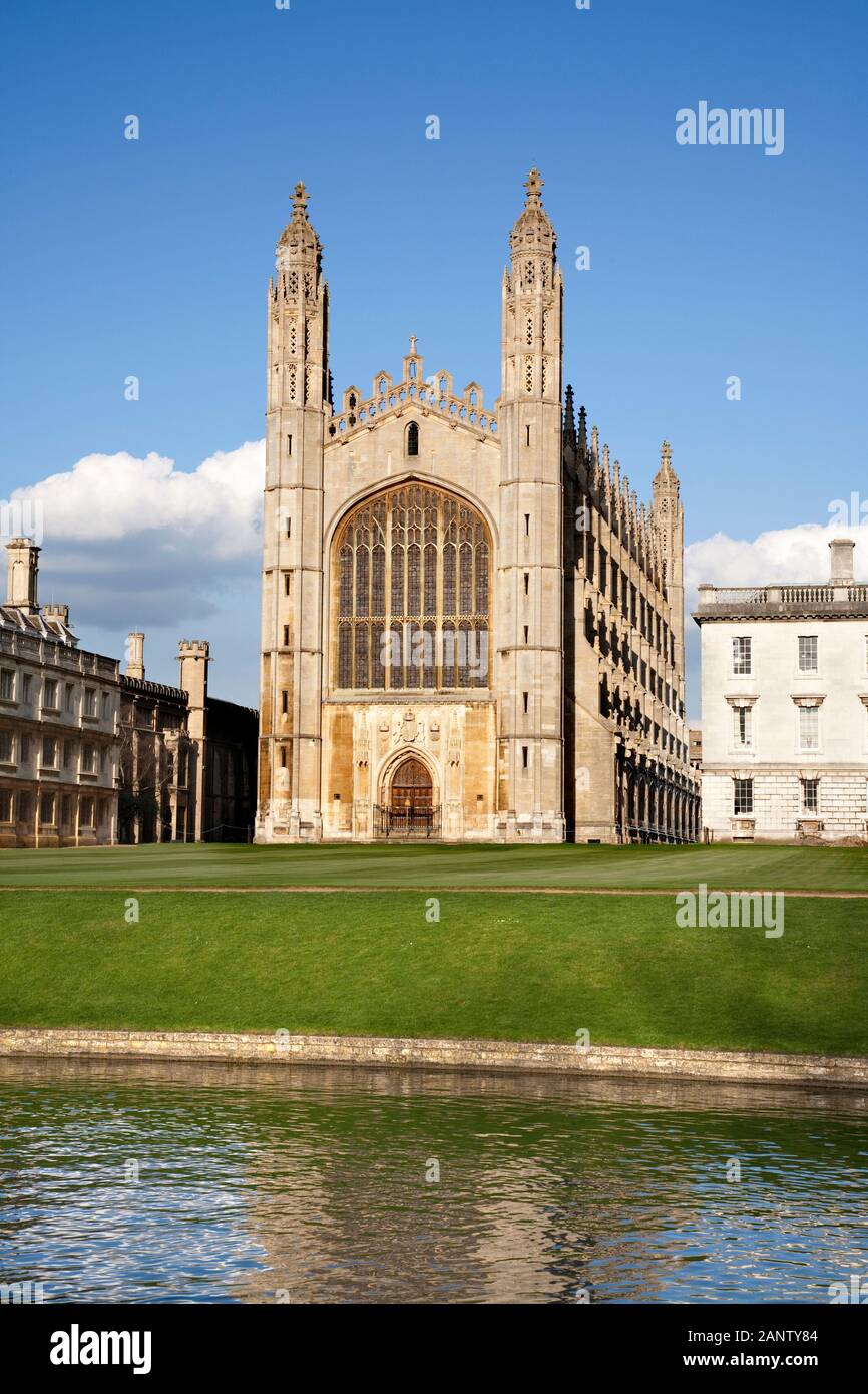 Kings College Chapel, Cambridge vom Rücken Stockfoto