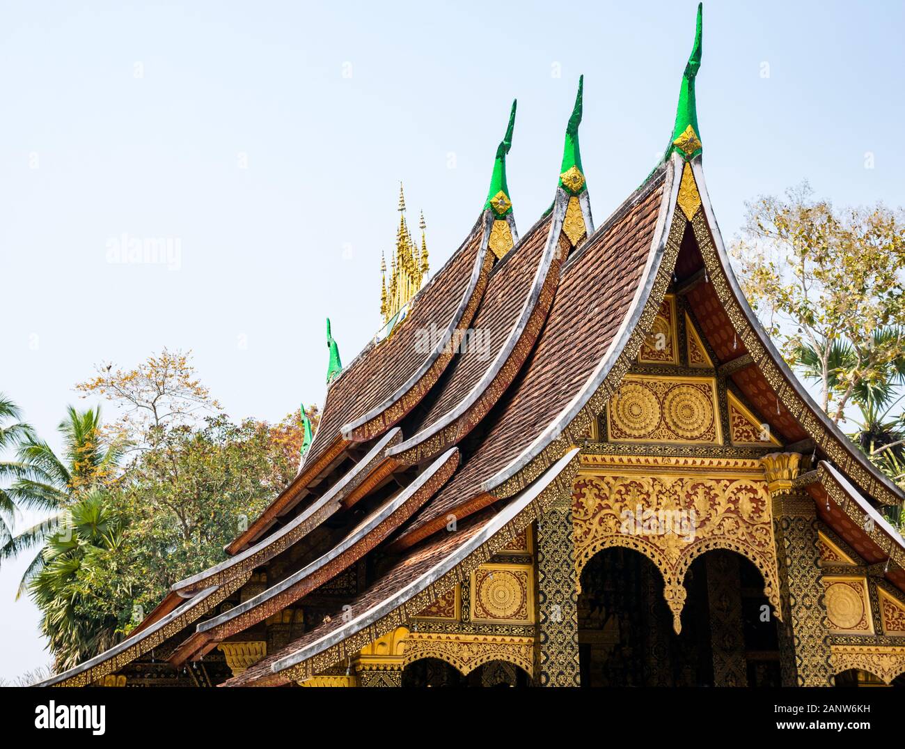 Wat Xien Thong Tempel, Luang Prabang, Laos, Südostasien Stockfoto