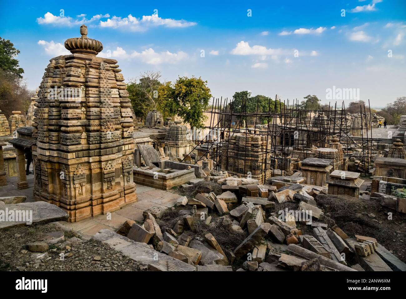 Alte Hindu-Tempel werden wiederhergestellt Stockfoto