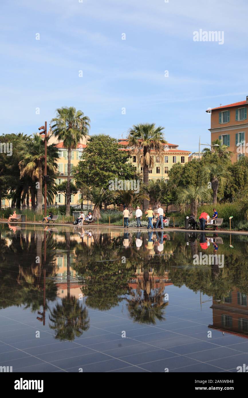 Promenade du Paillon, Park, Nizza, Cote d'Azur, französische Riviera, Provence, Frankreich, Europa Stockfoto