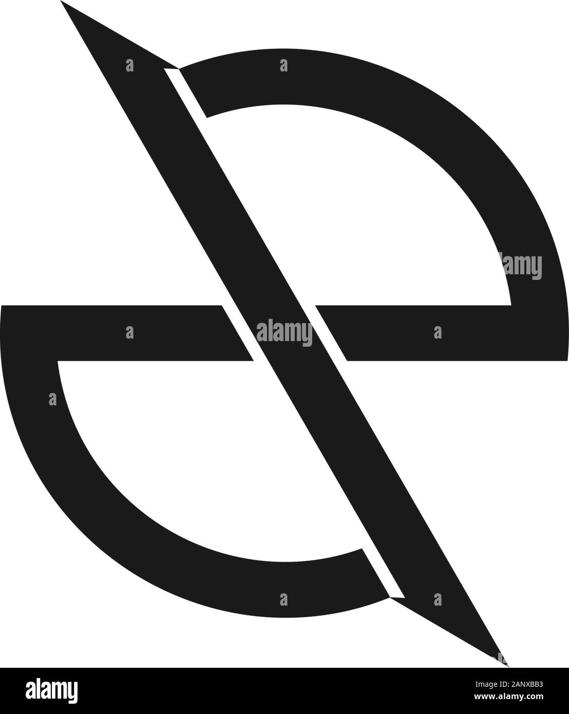 Der Vektor der Buchstaben e motion Pfeil einfache geometrische Design Stock Vektor