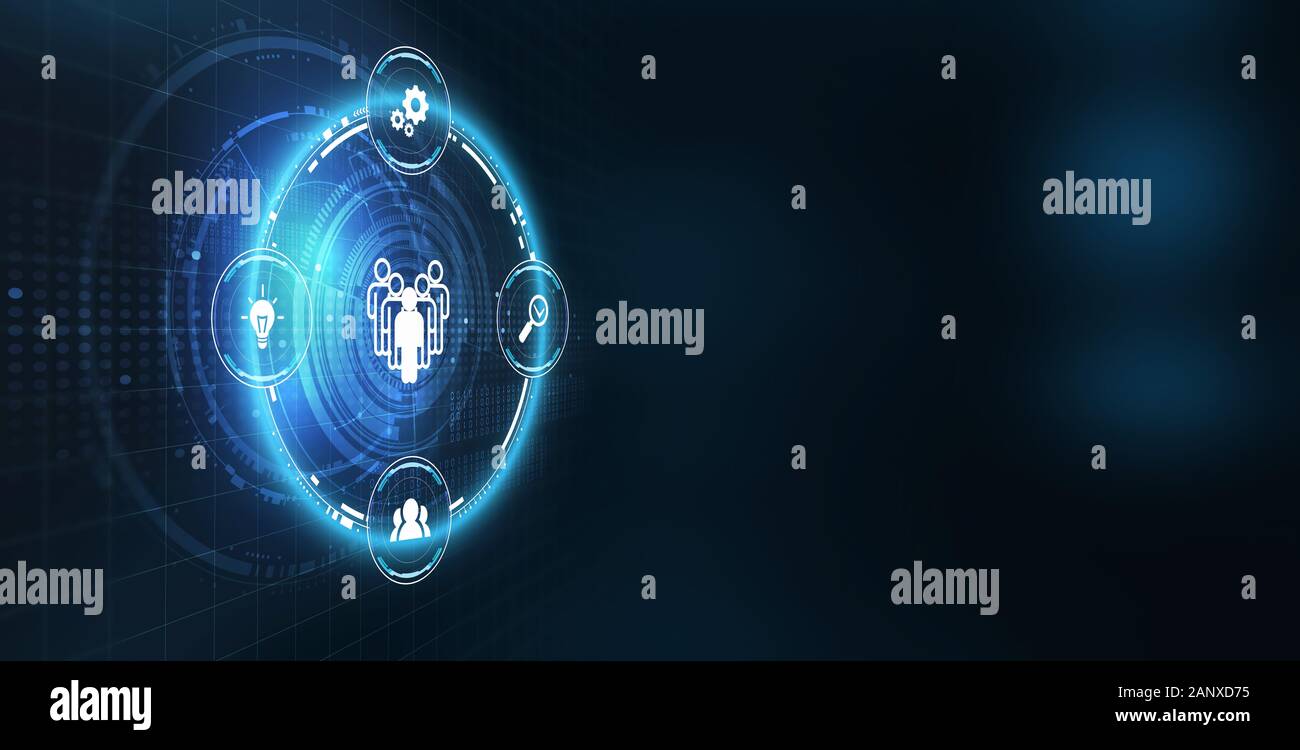 Wirtschaft, Technologie, Internet und Netzwerk Konzept. Human Resources HR Management Konzept. Stockfoto