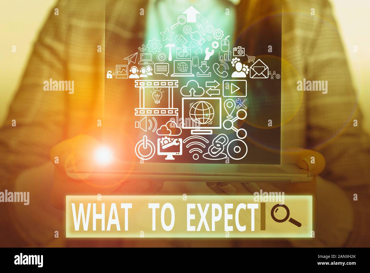 Handschrift Text schreiben, was zu erwarten ist. Konzeptionelle foto Verwirrung über den Glauben, was in Zukunft geschehen wird Stockfoto