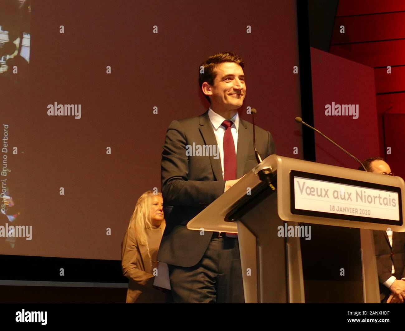 Auf Wunsch Jerôme Baloge selbst projiziert, bis 2030 eine Verdoppelung der Anzahl der Studenten die Entwicklung der digitalen Wirtschaft immer Zentrum von Olympischen Vorbereitung Stockfoto