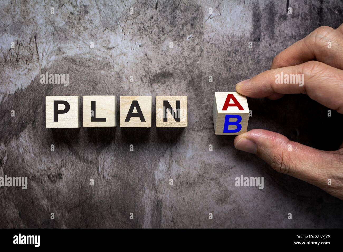 Plan A oder B konzeptionell Stockfoto