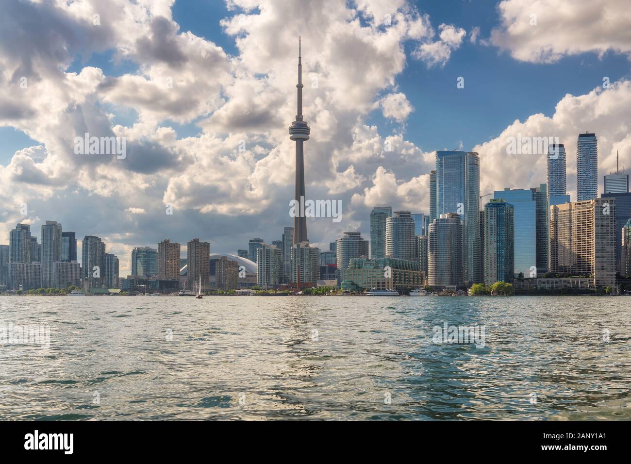 Toronto City Skyline am sonnigen Tag, Toronto, Ontario, Kanada. Stockfoto