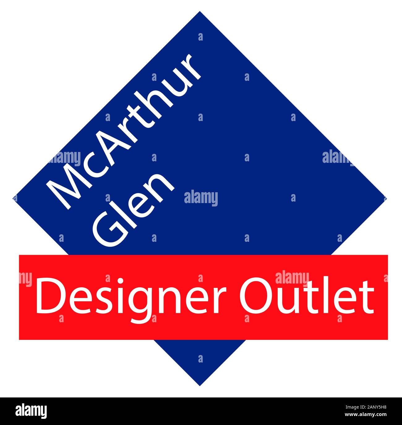 McArthur Glen Designer Outlet Zeichen swindon Stockfoto