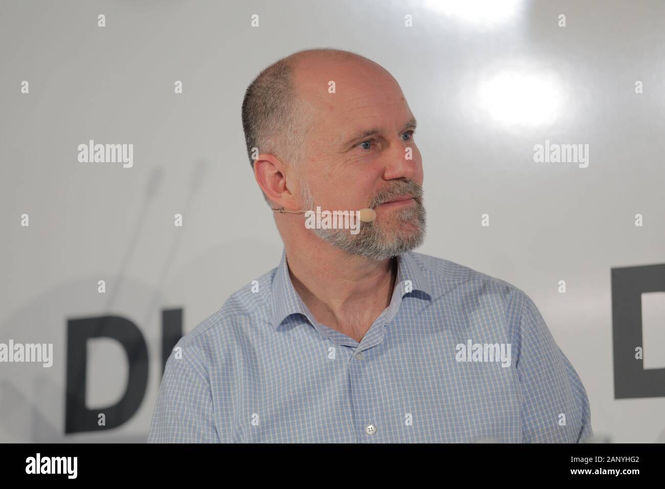 München, Bayern. 19 Jan, 2020. Albert Wenger (Managing Partner der Union Square Ventures) spricht während einer Verkleidung an der DLD-Konferenz in München 2020, große Innovation in Europa Konferenz, Alte Kongresshalle, München, Januar 18-20, 2020 Bild Allianz für DLD/Hubert Burda Media | Verwendung der weltweiten Kredit: dpa/Alamy leben Nachrichten Stockfoto