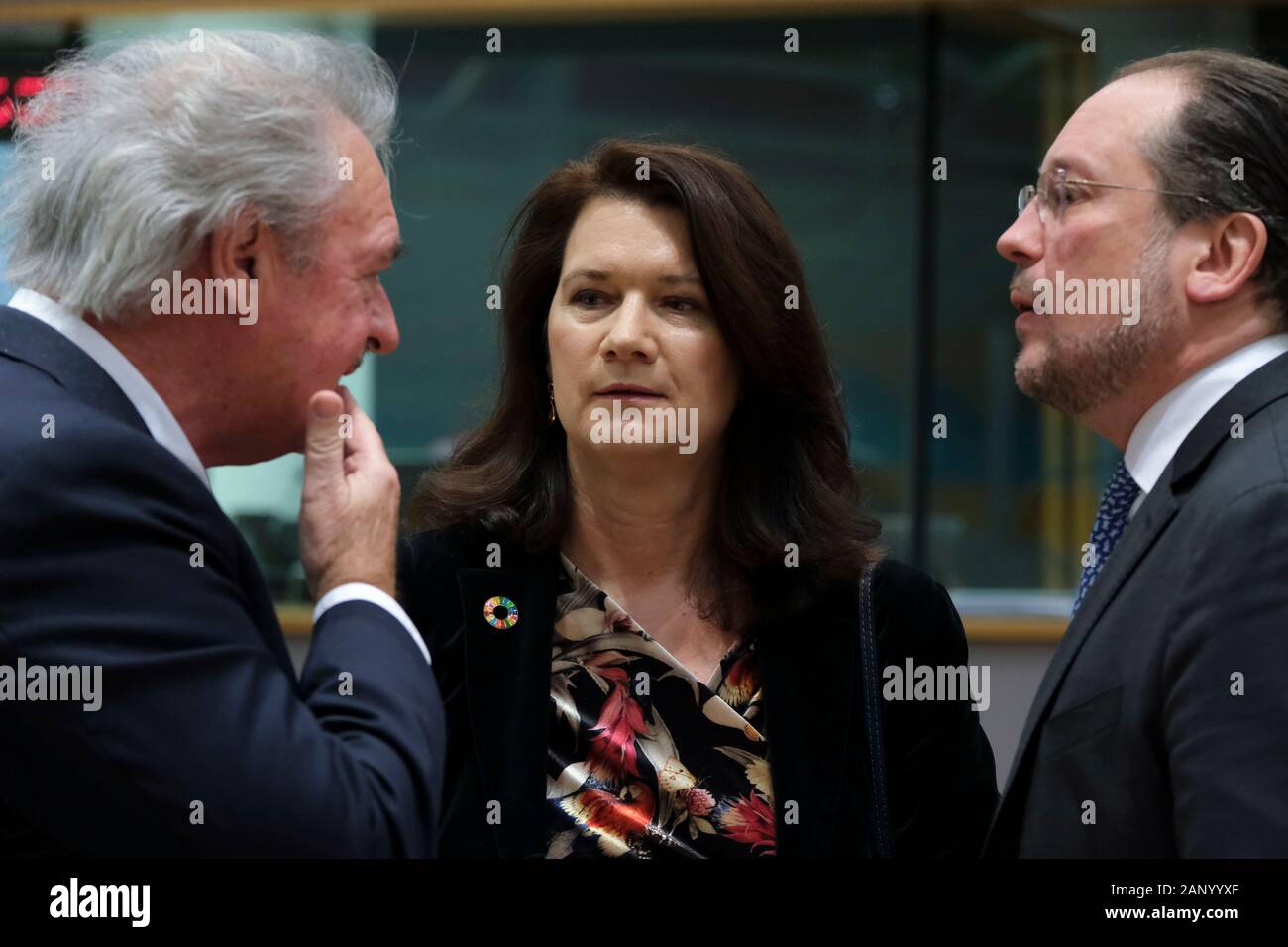 Brüssel, Belgien. 20 Jan, 2020. Schwedens Außenminister Ann Linde an einem Europäischen Rat für Auswärtige Angelegenheiten (FAC). Credit: ALEXANDROS MICHAILIDIS/Alamy leben Nachrichten Stockfoto