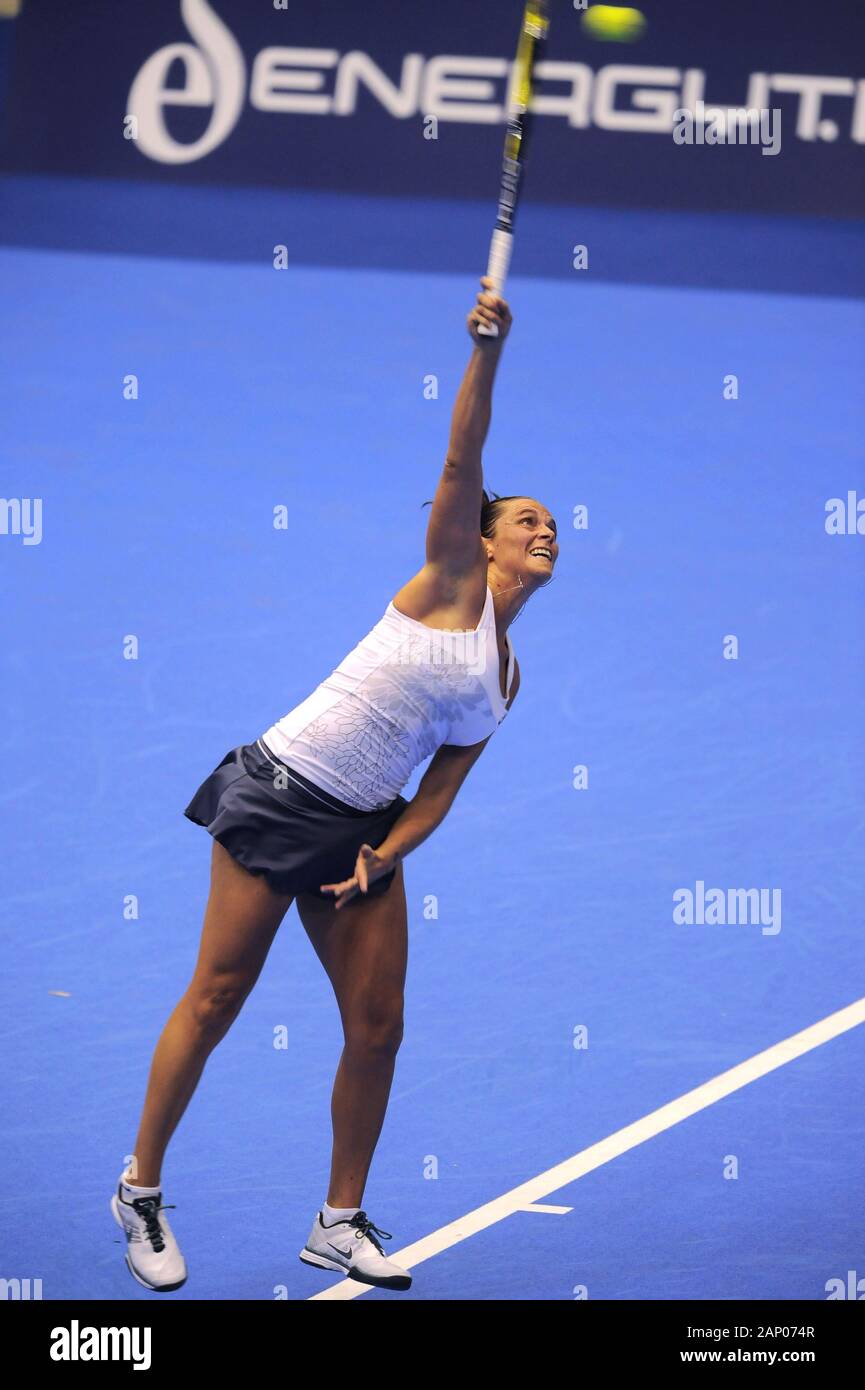 Milano Italien 01/12/2012: "La Grande Sfida" an der Mediolanum Forum, Roberta Vinci während des Spiels Stockfoto