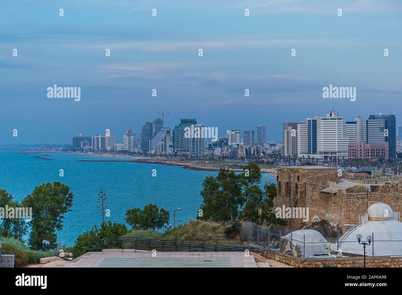 Jaffo Cityscap aus in Richtung Tel Aviv, Israel Stockfoto