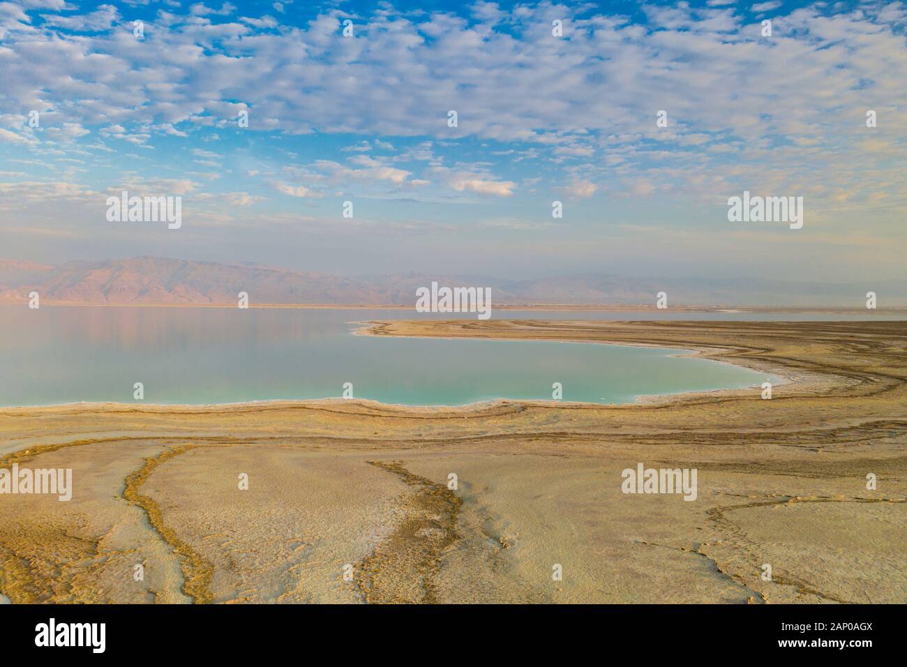 Birds Blick auf das Tote Meer, Israel Stockfoto