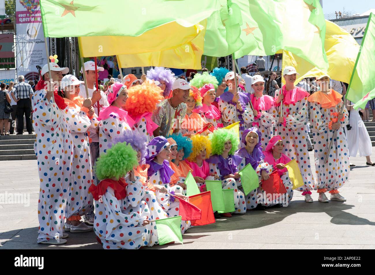 Die ukrainischen Kinder Day Parade in Khreschatyk Street. Stockfoto