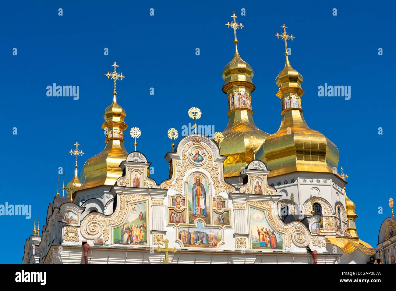 Das Heilige Mariä-Entschlafen an Kiew-Pechersk Lavra. Stockfoto