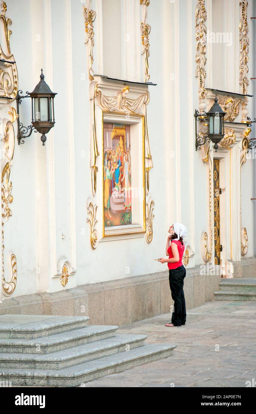 Das Heilige Mariä-Entschlafen an Kiew-Pechersk Lavra. Stockfoto
