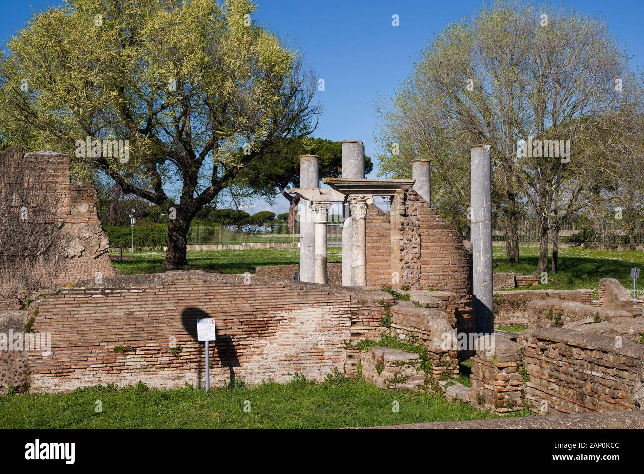 Rom. Italien. Ostia Antica. Reste der Synagoge, Ca. Mitte 1. Regio IV Stockfoto