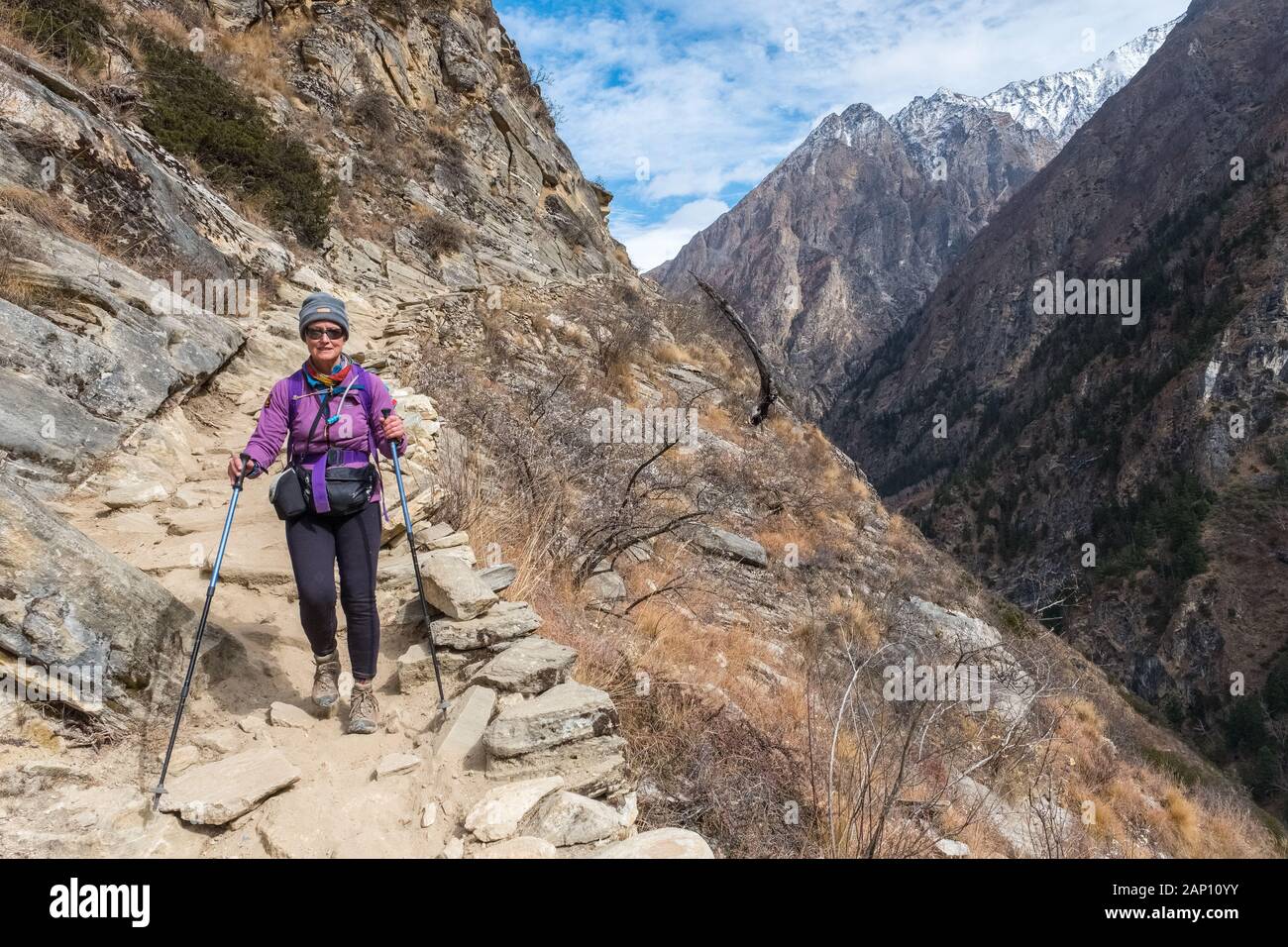 Trekking auf dem unteren Dolpo-Trek in Nepal Stockfoto