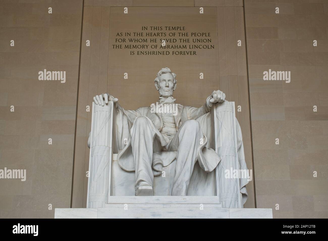 Lincoln Statue im Lincoln Memorial in Washington D.C., USA Stockfoto