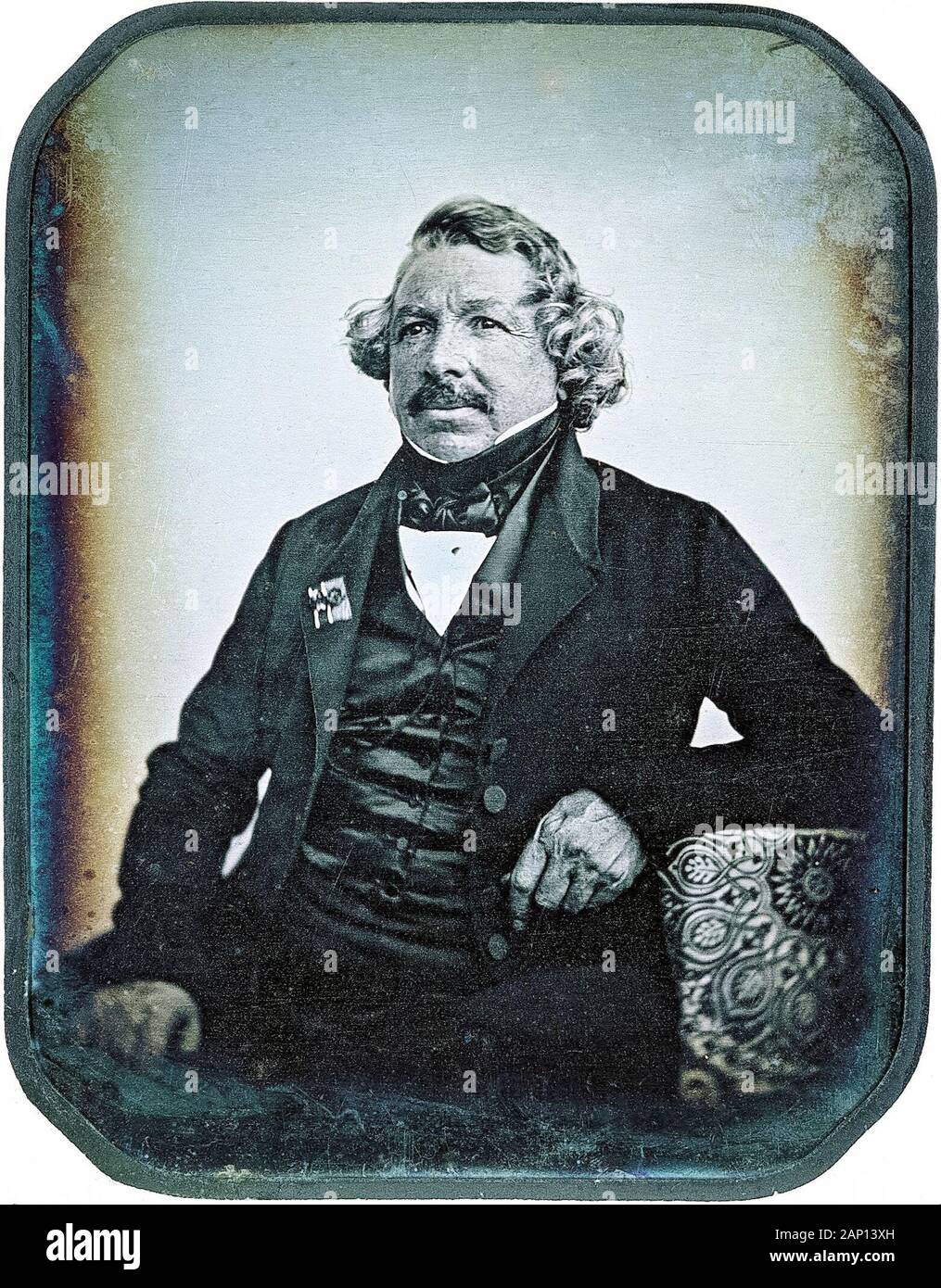 Louis Daguerre (1787-1851), Daguerreotypie portrait Foto von Jean-Baptiste Sabatier-Blot, 1844 Stockfoto