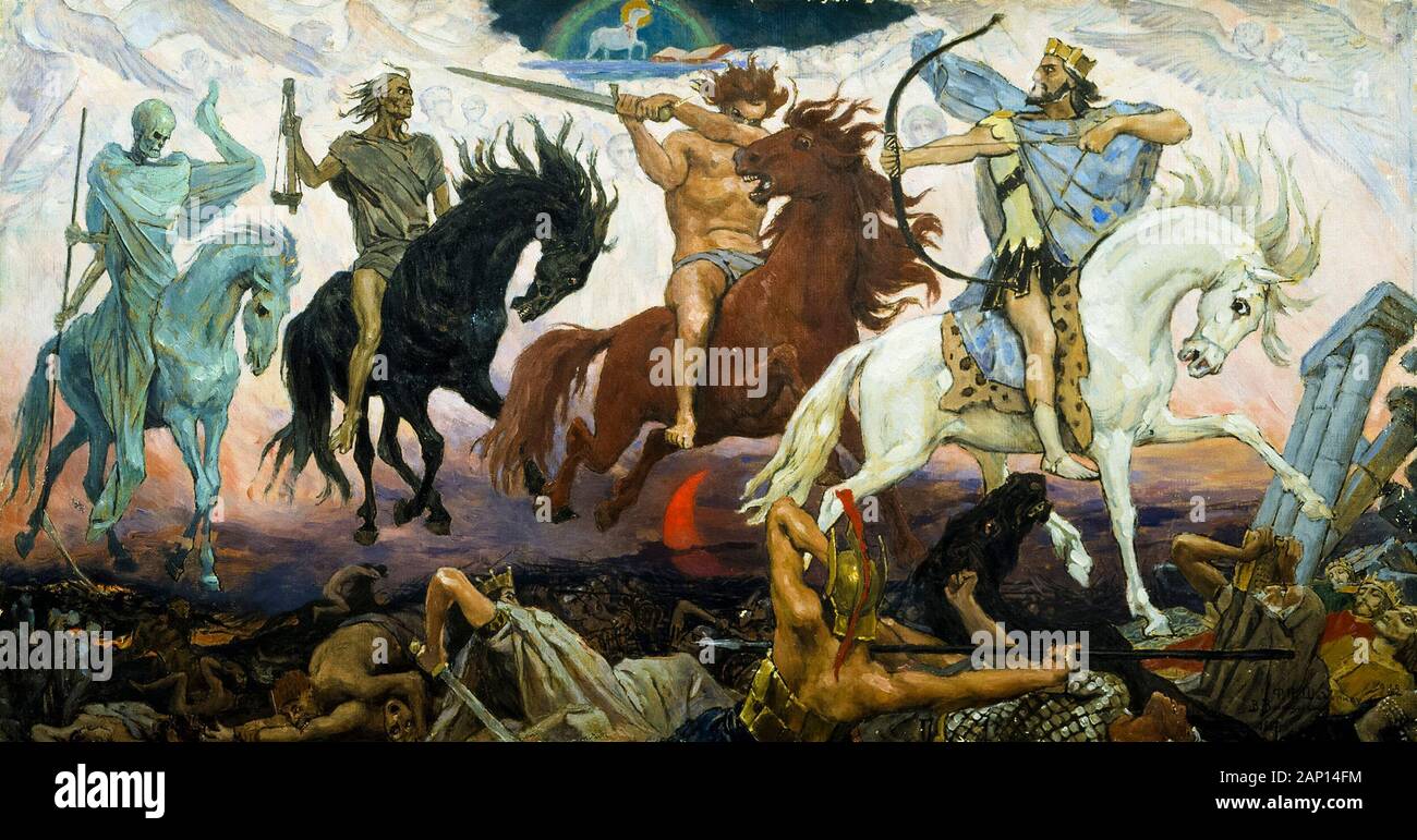 Die vier Reiter der Apokalypse, Gemälde von Viktor 1887 Stockfotografie Alamy