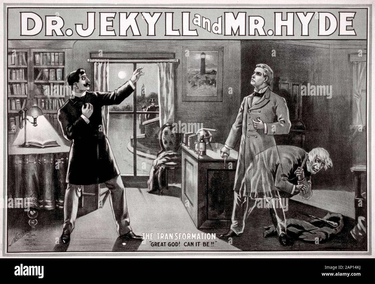 Dr. Jekyll und Mr Hyde, Plakat, Poster, 1880-1889 Stockfoto