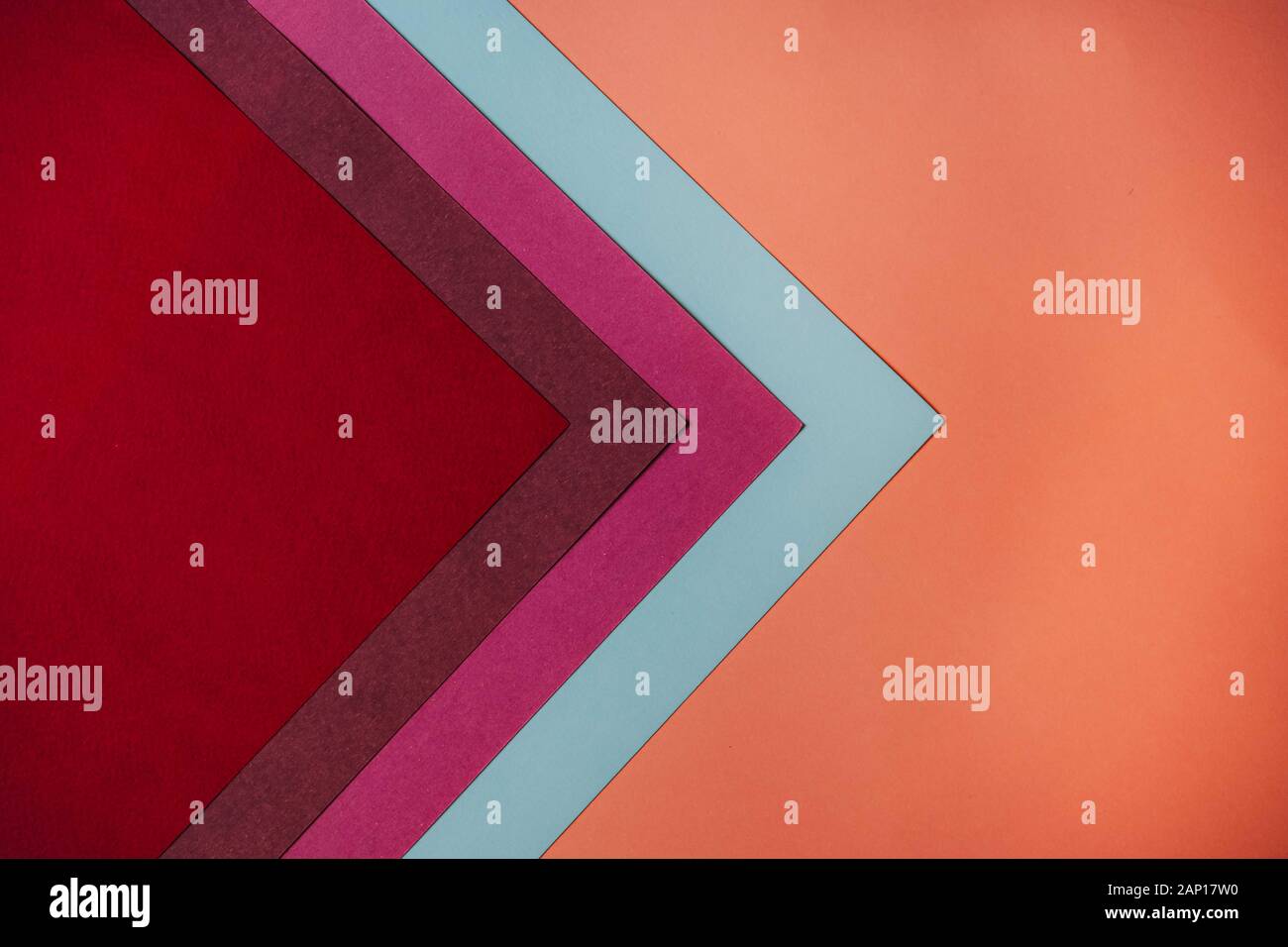 Abstrakte Geometrische bunte Papier Hintergrund. Farbe Block Konzept. Stockfoto